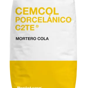 Cemcol Porcelánico C2TE je profesionalno cementno ljepilo za polaganje gres porculanskih pločica i keramike niske upojnosti. Pogodno je za unutarnje i vanjske prostore, uključujući bazene i trajno uranjanje u vodu.